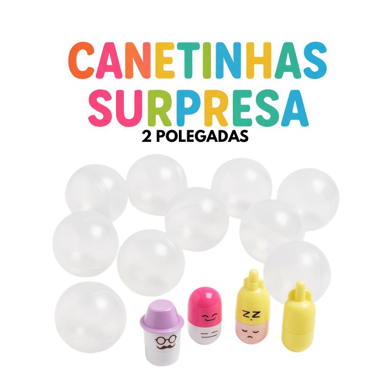 Kit Cápsulas Canetinhas Surpresas - 2 Polegadas