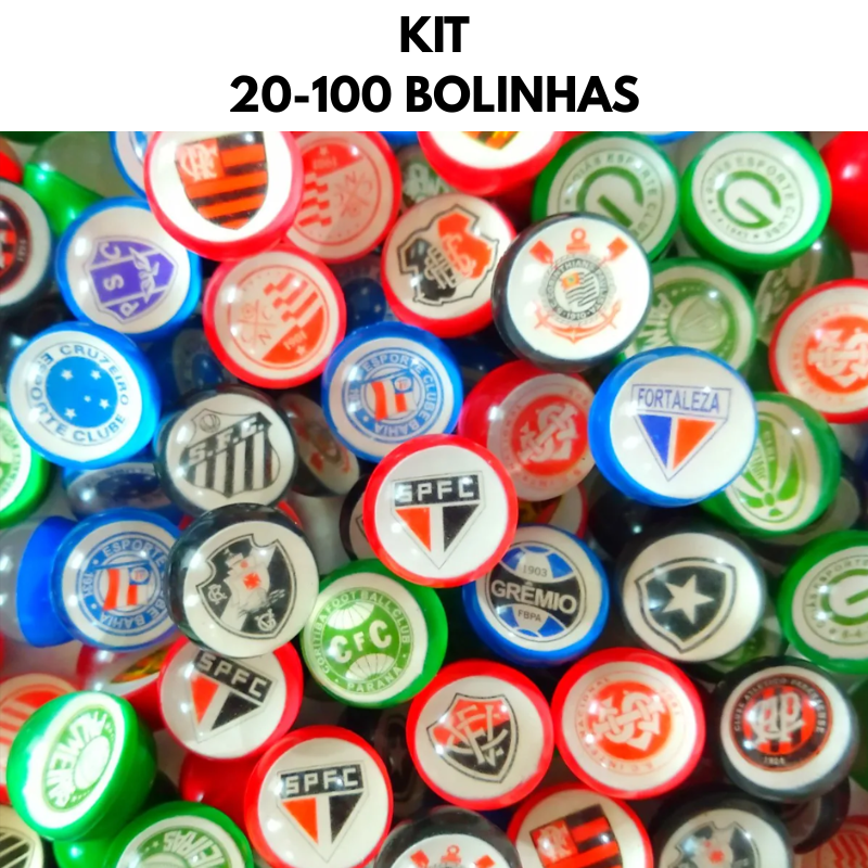 Kit Bolinhas Pula Pula Times Brasileiros 27mm