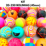 Kit Bolinhas Pula Pula Multicoloridas 45mm - Festa Brinquedo Infantil